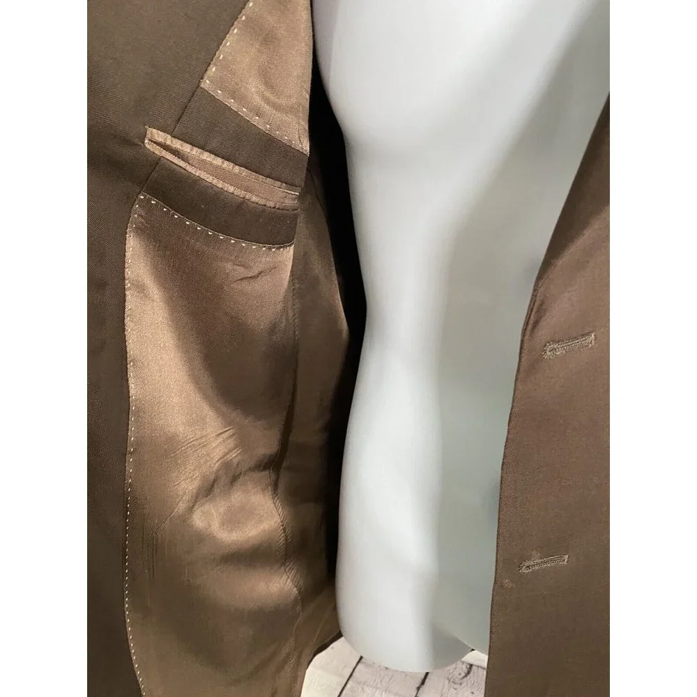 Austin Reed Dillards Brown 3 Button Blazer Jacket Single Breasted 42L